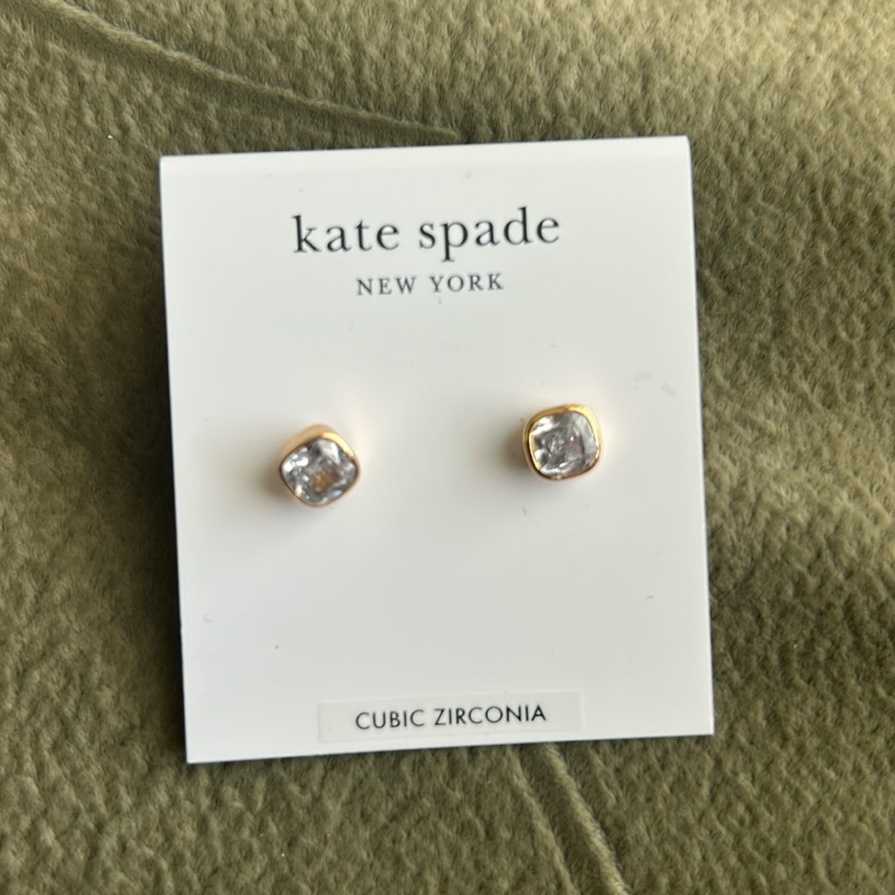 Kate Spade Gold and Crystal Stud Earrings